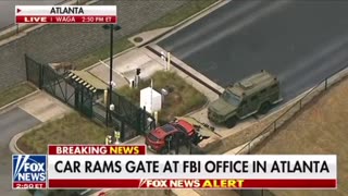 Car rams gate at FBI office in Atlanta
