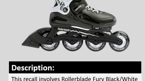 Rollerblade USA Recalls Youth In-Line Skates Due to Fall Hazard