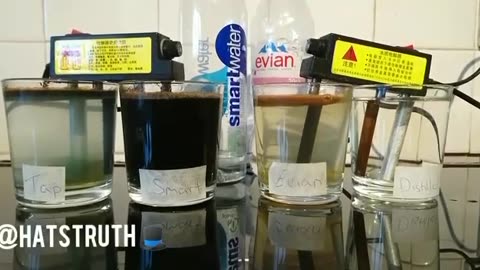 Test metali ciężkich z wodą butelkowaną i kranową.