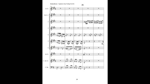 Johannes Brahms – Capriccio No. 2, Op. 76 (Clarinet Nonet + Contrabassoon)