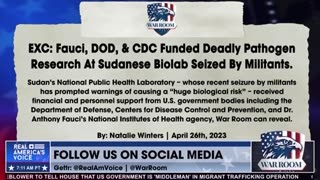 Natalie Winters: Sudan Biolabs - Fauci, DOD, and CDC Involved