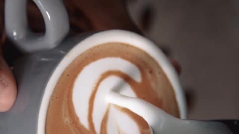 Latte coffee art