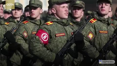 Red Square hosts night rehearsal for Victory Day military parade