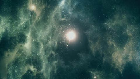 Traveling in space towards a star through nebulae