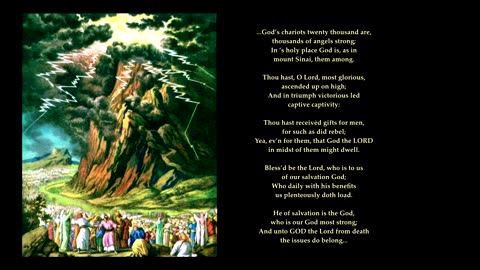 Psalm 68 v17-20 of 35 "God’s chariots twenty thousand are" To the tune Sheffield. Scottish Psalter