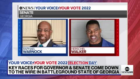 All eyes are on the Georgia Senate race as Walker and Warnock face off