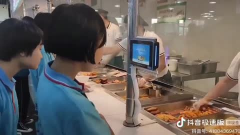 Students in China pay with their face to get meal from canteen