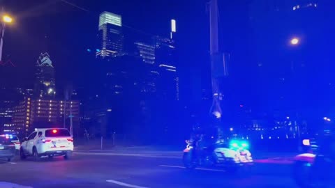 Procession for a Temple University police officer Christopher David Fitzgerald