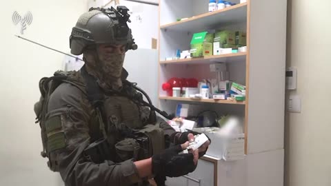 Also at Nasser Hospital, IDF troops found closed boxes of medications with the