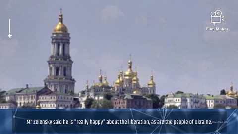 President Zelensky visits liberated city