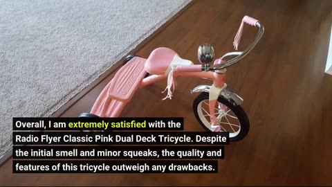 See Feedback: Radio Flyer Classic Pink Dual Deck Tricycle