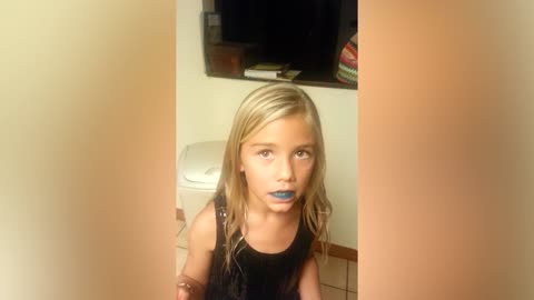 Girl Gets Caught Red Handed Eating Blue Food Coloring