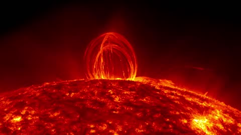 #NASA - Fiery Looping Rain on the Sun