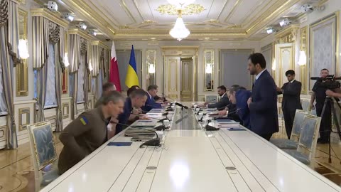 Qatar Sheikh Mohammed bin Abdulrahman Al Thani met Zelensky