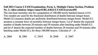 Exam LTAM exercise for December 3, 2021