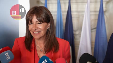 Declaraciones de la alcaldesa de París, Anne Hidalgo, en la visita de Collboni