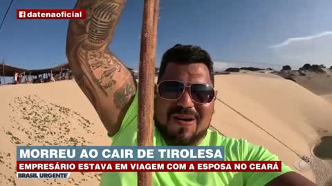 Morreu ao cair de tirolesa