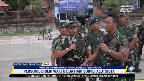 Panglima TNI Cek Kesiapan Alutsista Udara untuk Pengamanan KTT G20