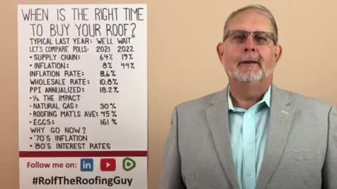 In today’s market when is the best time to buy a roof? With #RolfTheRoofingGuy