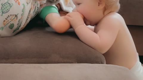 Toddler Tries Tasting Toes