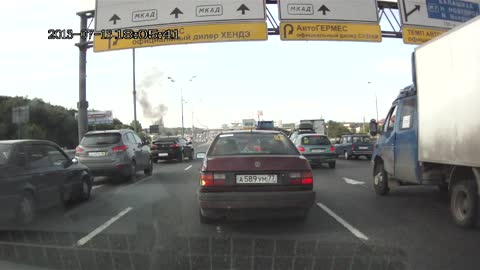 Car Explodes in Highway Accident