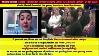 Nurse Tells Sen Ron Johnson - These Are Not Hospitals They Are Concentration Camps- 1-24-22