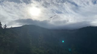 Oregon - Mount Hood - White Clouds Blanketing Mountain Summit