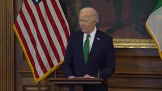 Bumbling Biden Loses His Train Of Thought At St. Patrick's Day Event