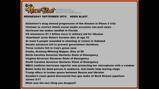 Wednesday, September 28, 2022 News Blast.#NewsBlastReading #NBR