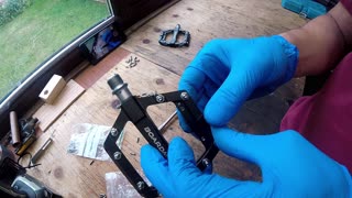 Mountain Bike flat pedal pin upgrades.