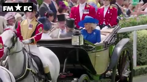 Cheerful King Charles arrives at Ascot alongside Queen Camilla