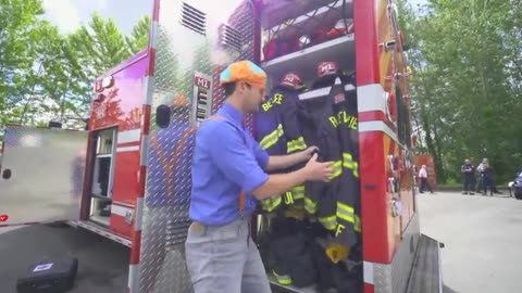 Fire Truck Vehicles with Blippi for Kids 2 Hours of Blippi Educational Videos for Toddlers_480p