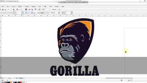 Learn Coreldraw Simple Techniques with Ahsan Sabri - Gorilla Mascot Logo