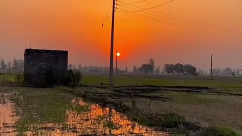 Sunset view under water