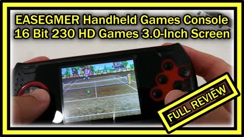 EASEGMER Handheld Games Console JT16-6P 16 Bit 230 HD Games 3.0-Inch Screen FULL REVIEW