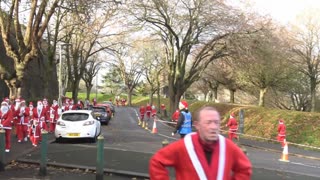 Santa fun run Video stills Ocean City Plymouth 3rd December 2023