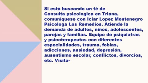 El mejor Consulta psicologica en Triana