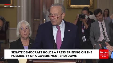 BREAKING NEWS- Senate Democratic Leaders Hold Press Briefing As Government Shutdown Looms