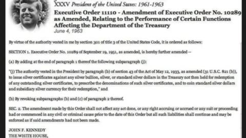 President Kennedy Executive Order 11110