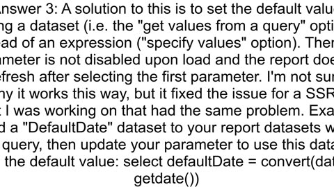 SSRS date default with formula disables parameter