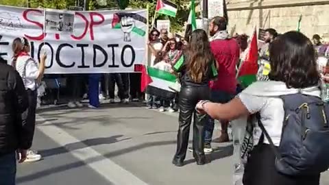 Pro Palestine rally in Spain