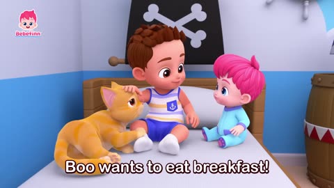 Good Morning ☀️ Let's Feed Boo 😻 |Best Songs and Nursery Rhymes | Songs for Kids | Kids songs