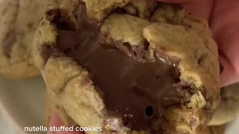 Nutella stuffed cookies #baking#foodtherapy#bakesale#nutella