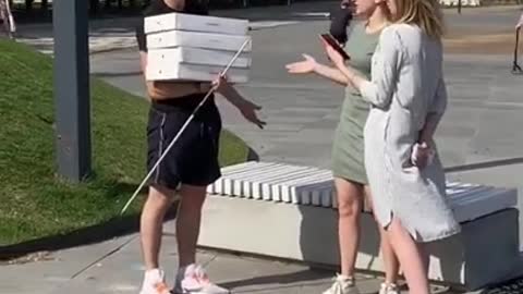 Blind Doughnut Man (Public Reaction)