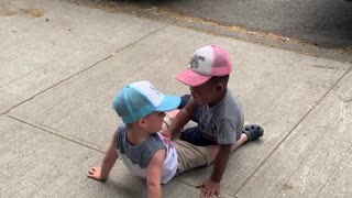 Toddlers Run To Hug Each Other And Yell, "My Friend!"