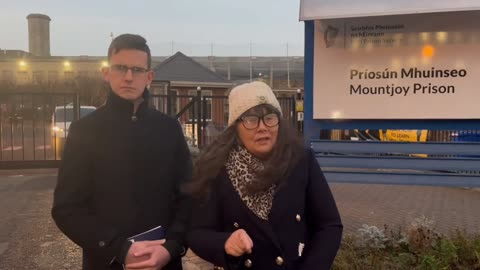 Josiah & Martina Burke outside Mountjoy Prison 21-12-23