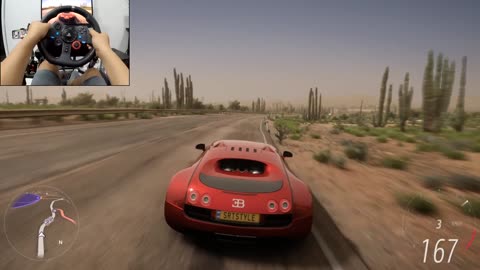 1000HP Bugatti Veyron _ Forza Horizon 5 _ Logitech g29 gameplay