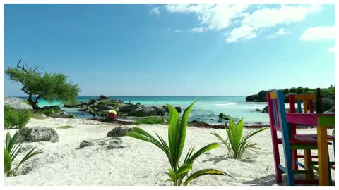 Worker on Tulum Beach