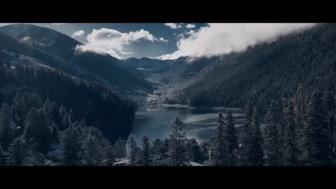 Outdoor aerial photography, daytime nature in the Rocky Mountains, USA