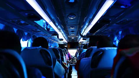 Night BUS Ride Sound/ Interior BUS Ambience/ 10 HOURS White Noise for Sleeping, Studying & Focus